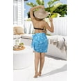 thumbnail image 3 of HAPPY BAY Women's Pareo Swimwear Bikini Beach Wrap Sarong One Size Lapis, Palm Tree, 3 of 4
