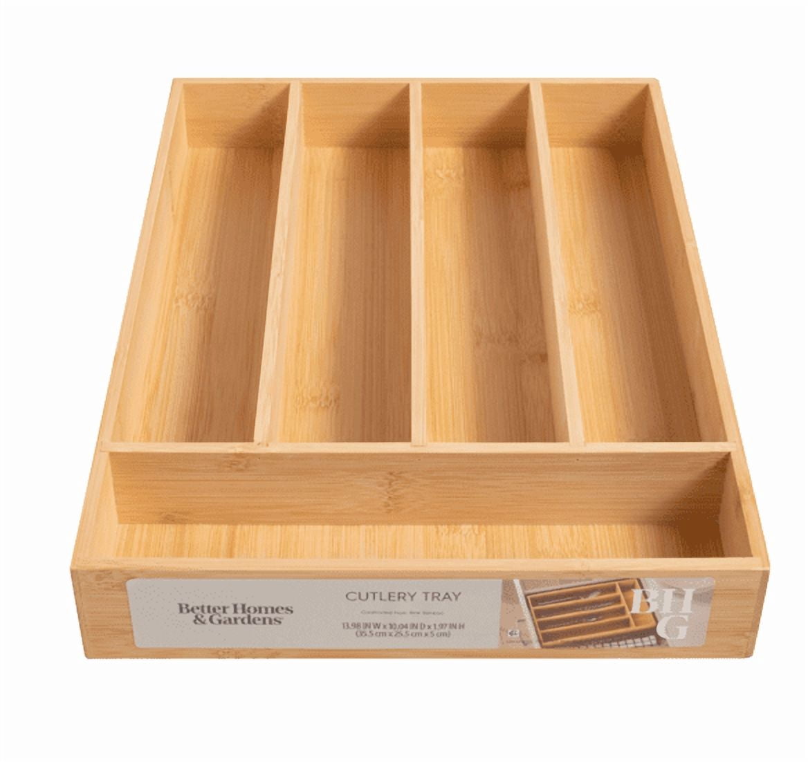 Better Homes & Gardens Essential Bamboo 13.98 in x 10.04 in x 1.97 in Kitchen Utensil Organizers