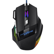Computer mouse, 6 buttons, wired PC USB gaming mouse, LED RGB, 3200 dpi, black
