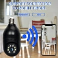 thumbnail image 4 of E27 Light Bulb Camera WiFi Outdoor Indoor 1080p 360 Degree Panoramic Smart Home Security Wireless Smartbulb Cam Dome Surveillance IP HD CCTV Night Vision Lightbulb,Support 5G,Black, 4 of 8