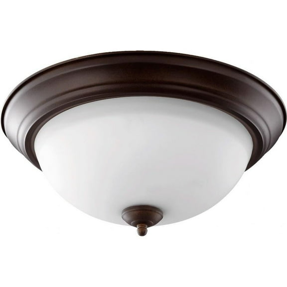 3 Light Flush Mount in Bailey Street Home Home Collection Style 15.5 inches Wide By 6.75 inches High-Oiled Bronze Finish Bailey Street Home