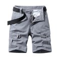 thumbnail image 2 of Molidfa Shorts for Men Gray with Pockets Cargo Casual Solid Mens Shorts Size M, 2 of 3