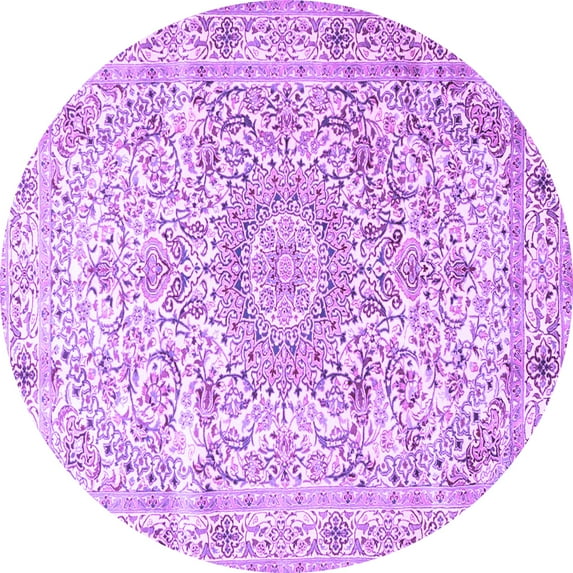 Ahgly Company Indoor Round Persian Purple Traditional Area Rugs, 3' Round