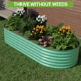 thumbnail image 2 of Bac Surélevé en Acier Galvanisé – Jardinière Ovale Robuste – Résistant à la Rouille et aux Intempéries – Assemblage Rapide – Herbes, Légumes et Fleurs – Extérieur – Vert, 240x120x45 cm, 2 of 7