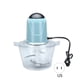 thumbnail image 1 of Picadora de carne 2L Exprimidor eléctrico de acero inoxidable Picadora de ajo para alimentos Cocina Picadora de verduras Mezclador Enchufe de EE. UU., Azul Noticed HA008309-03, 1 of 6