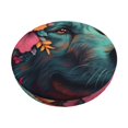 thumbnail image 3 of Picia Colorful Flower Dog A pattern Round Stool Covers Comfy Seat Covers Stretch Removable WashableChair Slipcover Round Bar Chair Cushion Cover-12 inch, 3 of 7