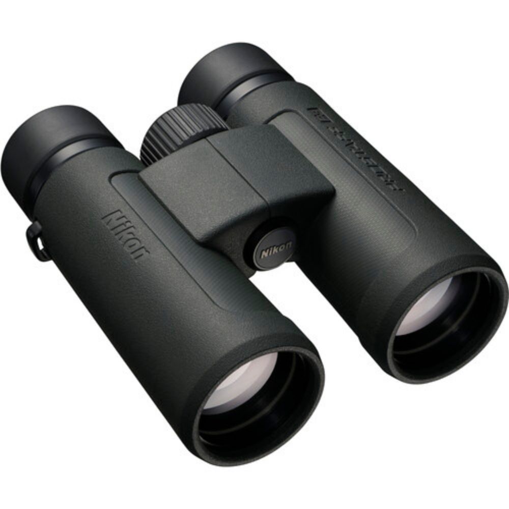 Nikon PROSTAFF P3 10x42 Binoculars Bundle with OP/TECH USA Bino/Cam Harness Binocular or Camera Strap (Webbing Version)