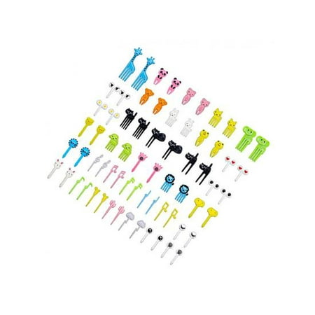 

68/76/40pcs Kids Fruit Forks Picks Kid Bento Accessories Mini Cake Dessert Pick