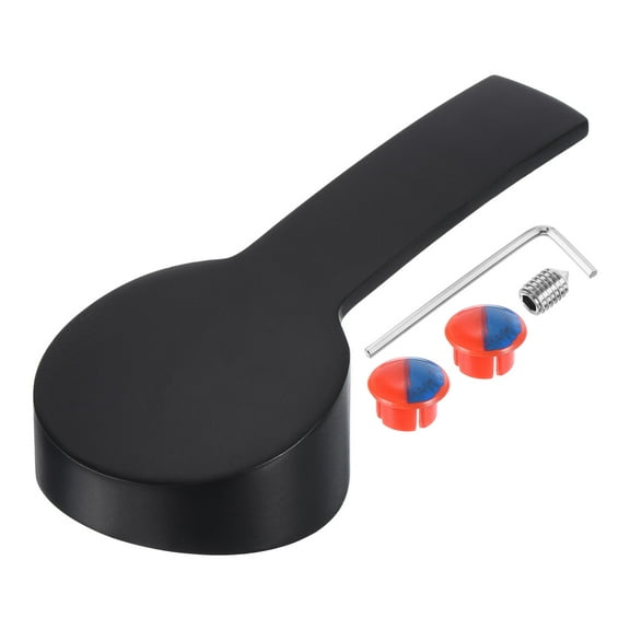 Uxcell 35 mm Single Faucet Lever Handle, Zinc Alloy  for Kitchen Bathroom Black 4.1''x1.8''