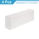 thumbnail image 3 of 4Pack Fundas de reposabrazos elásticas, fundas de sillón de poliéster suave, blancas, 3 of 7