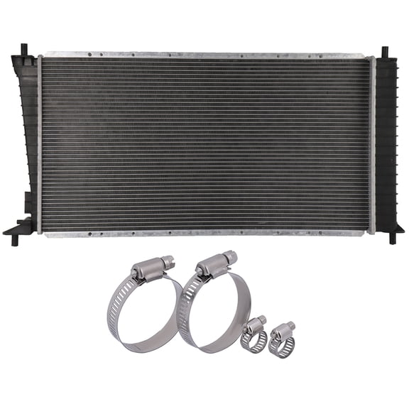 ECCPP Radiator for 2005 2006 2007 2008 for ford F-150 Extended Cab Pickup XLT and 4 pcs Oil Hose Clamps