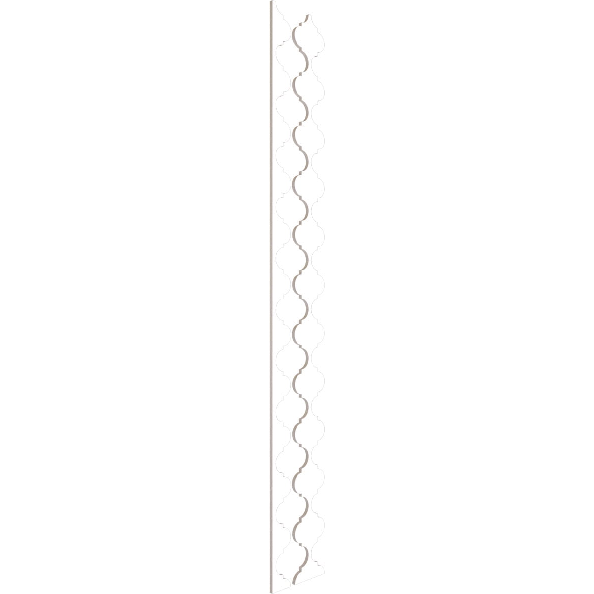 Ekena Millwork 94"H x 5/8"T Marrakesh PVC Adjustable Decorative Slat Wall Panel Kit, Unfinished (contains 11 Slats + 1 Straight Edge Starter Slat)