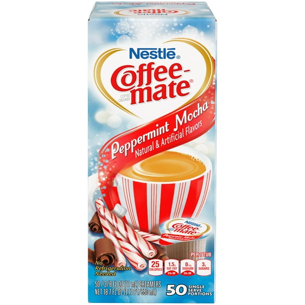 CoffeeMate Peppermint Mocha Liquid Coffee Creamer 50 ct Box Walmart