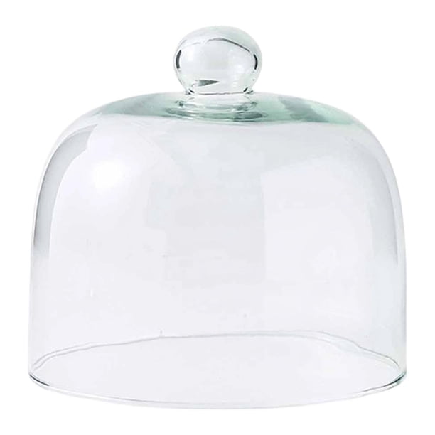 Tapa de cristal transparente multifuncional para tartas y postres. 17 cm x 18 cm