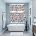 thumbnail image 3 of Vintage Purple Flower Kitchen Curtains Sets for Windows 36 Inch Length, Farmhouse Botanical Floral Retro Rod Pocket Window Treatments Tier Curtains and Valances Set for Bedroom/Bathroom, 3 of 8
