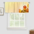 thumbnail image 2 of Window Curtains Valances Autumn Maple Leaves Kitchen Short Curtains with Rod Pocket Valance Drapes Farmhouse Window Treatment for Living Room Bathroom Decor 54" X 18", 2 of 6