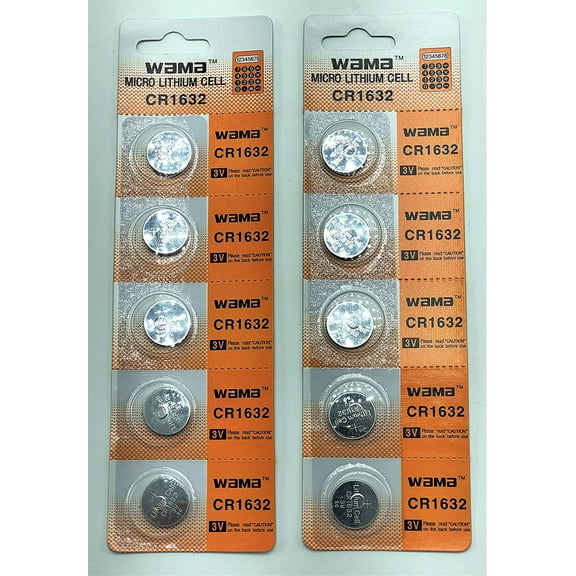 Wama CR1632 3V Lithium Coin Cell Battery (10 Batteries)