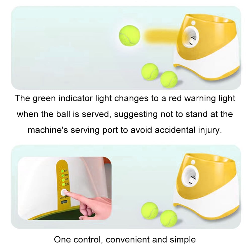 HBASD Automatic Dog Ball Launcher for Medium to Large Dogs, Interactive Dog Ball Thrower Mental Stimulation Dog Toys (Orange)