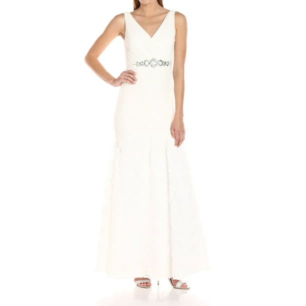 adrianna papell white gown
