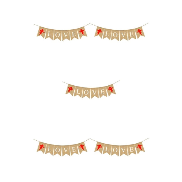 Speravity Banderines temáticos de vacaciones Colgante romántico Adornar Banderas Decoraciones Artesanía Propuesta Banners Colgantes Type2 NO2