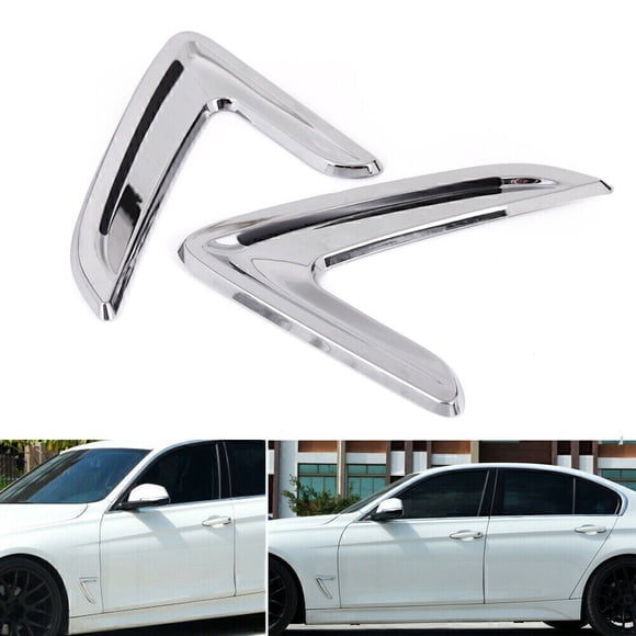 Chrome Side Body Marker Fender Air Wing Vent Trim Fit for BMW 3Series F30 13-18