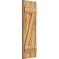 thumbnail image 2 of 10 3/4"W X 32"H Timbercraft Two 5 3/8" Boards Joined Board-N-Batten Shutters W/Z-Bar, Rough Sawn Western Red Cedar (Per Pair), 2 of 13