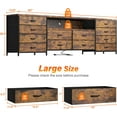 thumbnail image 2 of CZMJY Fits 65,70 inch Tv Stand for Bedroom 63" W Dresser Tv Stand with LED Lights & Power Outlets 12 Long Fabric Dresser for Bedroom, Hallway Entertainment Center, 2 of 10