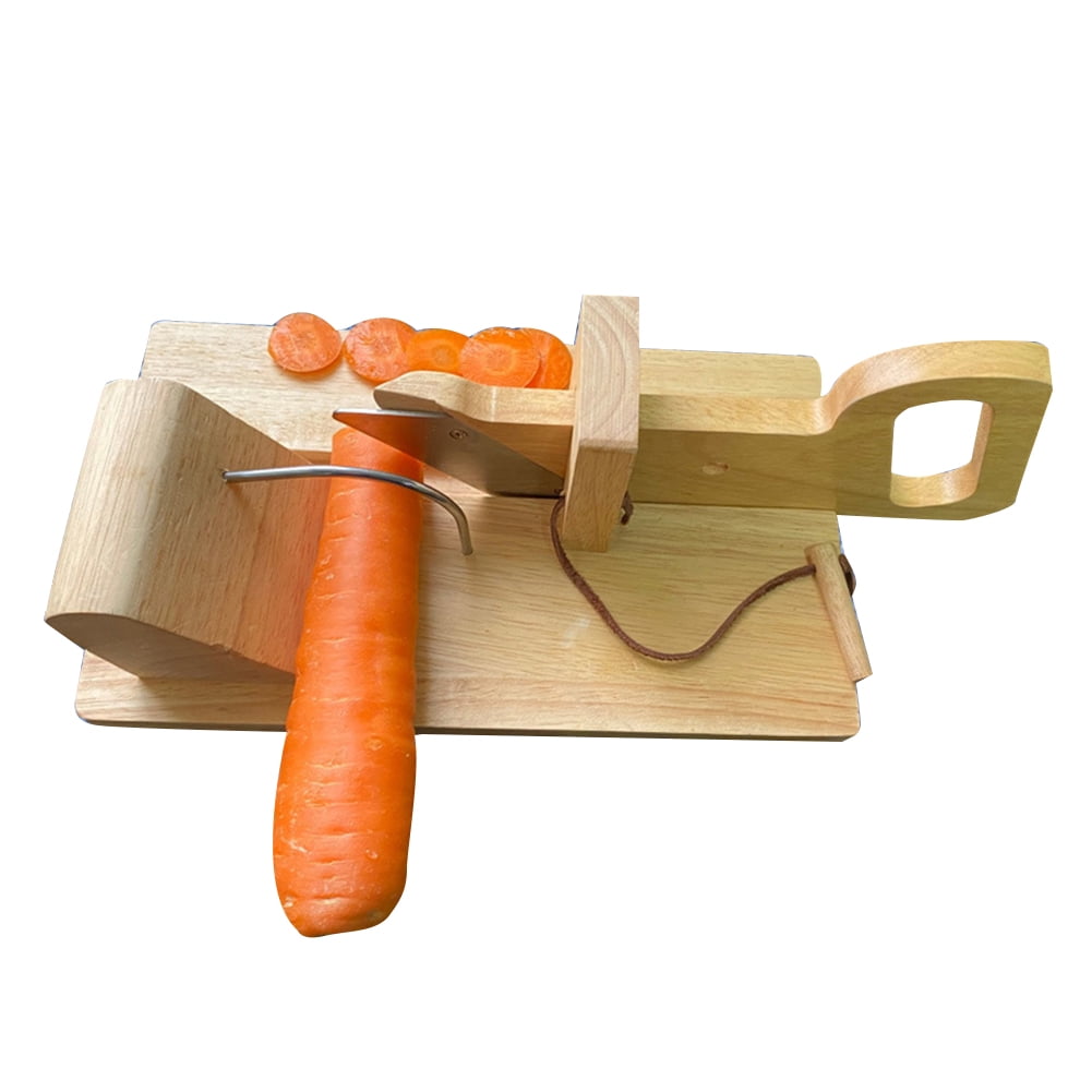 Wooden Food Cutter Super Sharp Sausage Slicer Meat Cutting Kitchen Gadgets Tools 