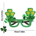 thumbnail image 3 of St. Patrick's Day Prop Glasses, Shamrock Shaped Novelty Eyewear for Party Photos, Lightweight Plastic Fun Frames for Adults Teens Celebration & Parade, 3 of 6