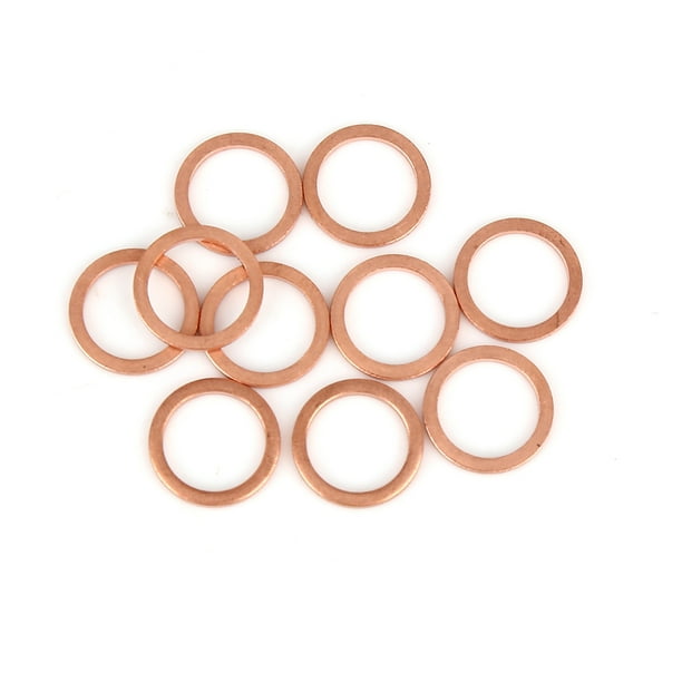10Pcs Arandela de Cobre círculo de Sellado Plano Espaciador para Coche de 12x16x1,5mm
