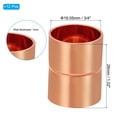 thumbnail image 2 of Uxcell 3/4" ID Copper Coupling Fittings, 12 Pcs Rolled Tube Stop Straight Pipe Fitting Welding Joint for HVAC, 2 of 5