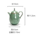 thumbnail image 2 of Creative Relief Lotus Throne Tea Pot Tea Making Kettle Kungfu Tea Set Gifts Yue Kiln Celadon Porcelain Teapot 170ml, 2 of 9