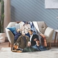 thumbnail image 5 of Blankets Jason Statham Soft and Comfortable Warm Fleece Throw Blanket Yoga Blankets Beach Blanket Picnic Blankets Decoration Gift for Decorate Room Dormitory Sofa Bed Camping Travel All Season80"x60", 5 of 7