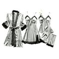 thumbnail image 2 of CHUANK 2024 Pyjamas pour Femmes Ensemble de Pyjama en Soie Ensemble de Pyjama en Satin de Soie pour Femmes Camisole Haut Nuisette Dentelle Peignoir de Nuit Tenue de Nuit Ensembles de Peignoirs, 2 of 7