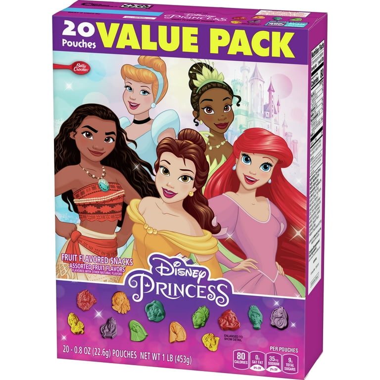Disney Princess Fruit Flavored Snacks, Treat Value Pack, 20 Ct