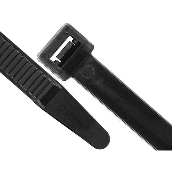 Secure Cable Ties 18 Inch Black UV Extra Heavy Duty Cable Tie - 100 Pack