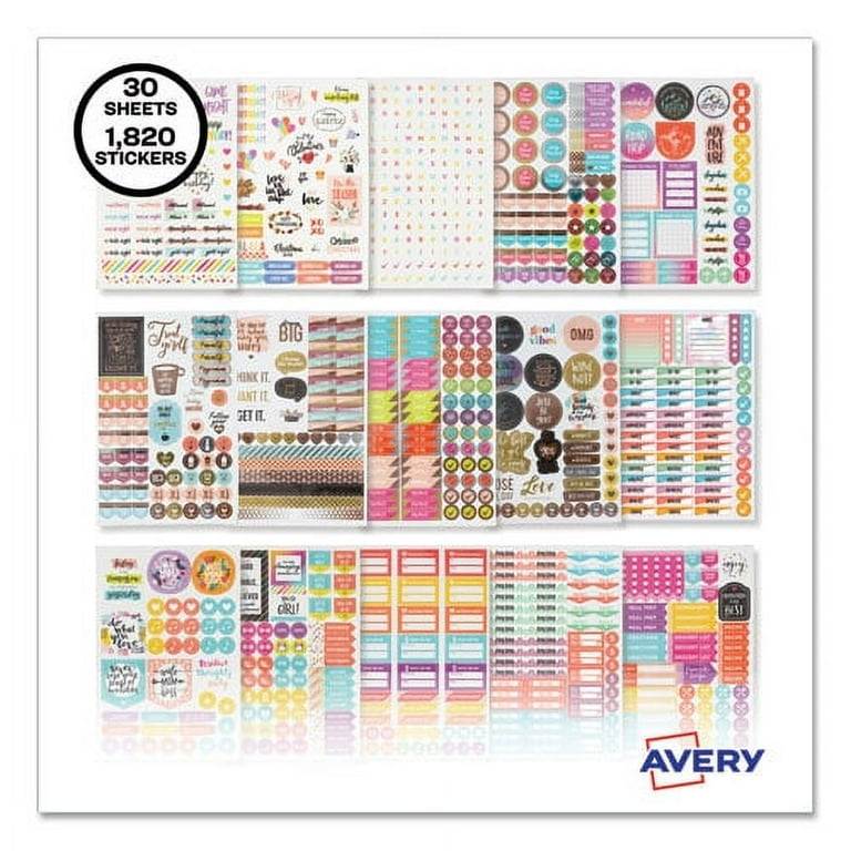 Planner Sticker Variety Pack for Moms, Budget, Family, Fitness, Holiday, Work, Assorted Colors, 1,820/Pack Planner Sticker Variety Pack for Moms, Budget, Family, Fitness, Holiday, Work, Assorted Colors, 1,820/Pack