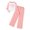 Pink, variant on Yaoqi 9 Years Big Girl Outfit Set 10 Years Child Girls Clothes Long Sleeves Letter Print Pullover Crop Top Wide Leg Pants 2pcs Clothing Pink