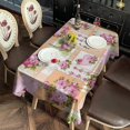 thumbnail image 6 of Pioneer Flower Floral Print Pattern Rectangle Tablecloth 60"x102",Waterproof Polyester Rectangle Table Cloth, Wipeable Spillproof Polyester Tablecloth for Dining, Camping, Indoor and Outdoor, 6 of 6