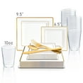 thumbnail image 2 of Disposable Plastic Party Dinnerware Set Square Edge (20-Person Package), 2 of 12