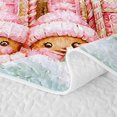 thumbnail image 5 of Manfei Christmas Vintage Winter Snow Bed Spread Queen,Boho Santa Claus Queen Coverlet Set,3 Pieces,1 Quilt and 2 Pillowcases, 5 of 7