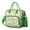 Green-98, variant on Nature-Inspired Green Frog and Flower Print Insulated Lunch Tote, Large Leakproof Lunch Cooler with Cute Cartoon Mushroom Design for Daily Use
