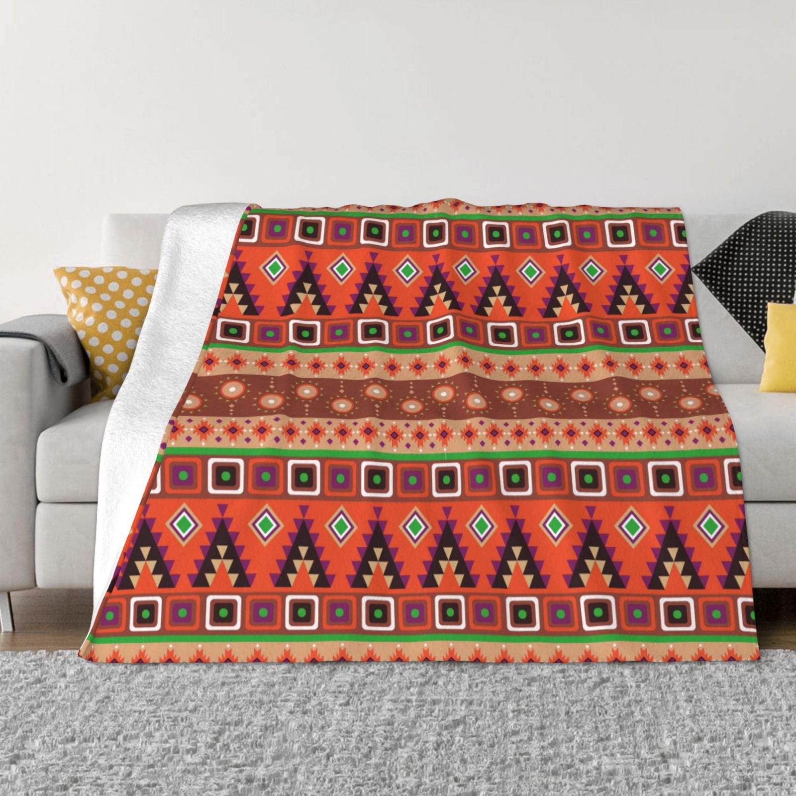 XMXT Throw Blanket, Aztec Native Decorative Prints Machine Washable