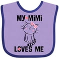 thumbnail image 3 of Inktastic Mimi Loves Me Grandchild Girls Girls Baby Bib, 3 of 4