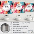 thumbnail image 4 of Designart "Feathered Spectrum II" Abstract Square Mirror For Wall Decor - Large Multicolor Square Mirror Printed Wall Decor - Modern Square Living Room Mirror, 4 of 5