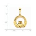 thumbnail image 4 of 14K Yellow Gold Claddagh Pendant (32 X 21) Made In United States c1754, 4 of 4