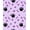 Purple, Pattern 2, variant on ODIKA 2x3 Machine Washable Non-Slip Area Rug, Kawaii Kitty Portrait with Bowtie and Blush Cheeks Illustration High Traffic Rug, Pink, 724475