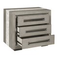thumbnail image 3 of Home Fare Table de Chevet Moderne 3 Tiroirs avec Incrustation de Marbre en Naturel, 3 of 7