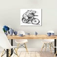 thumbnail image 5 of Susaid Capybara Riding Bicycle Pattern Canvas Wall Decor Poster Framed Artwork Decoration for Bedroom Home Office Ready to Hang,Horizontal, 5 of 6