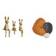 thumbnail image 1 of Escultura de figura,Estatua sentada Figura Escultura Adorno,Estatuas de conejos en miniatura para decoración de interiores,Reloj de pared,Reloj de pared moderno Reloj decorativo Reloj de pared, 1 of 8